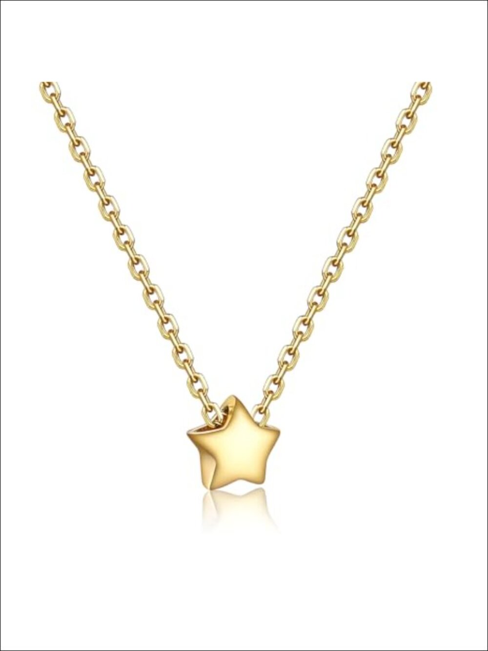 S925 Sterling Silver Dainty Star Pendant Necklace for Women Hypoallergenic